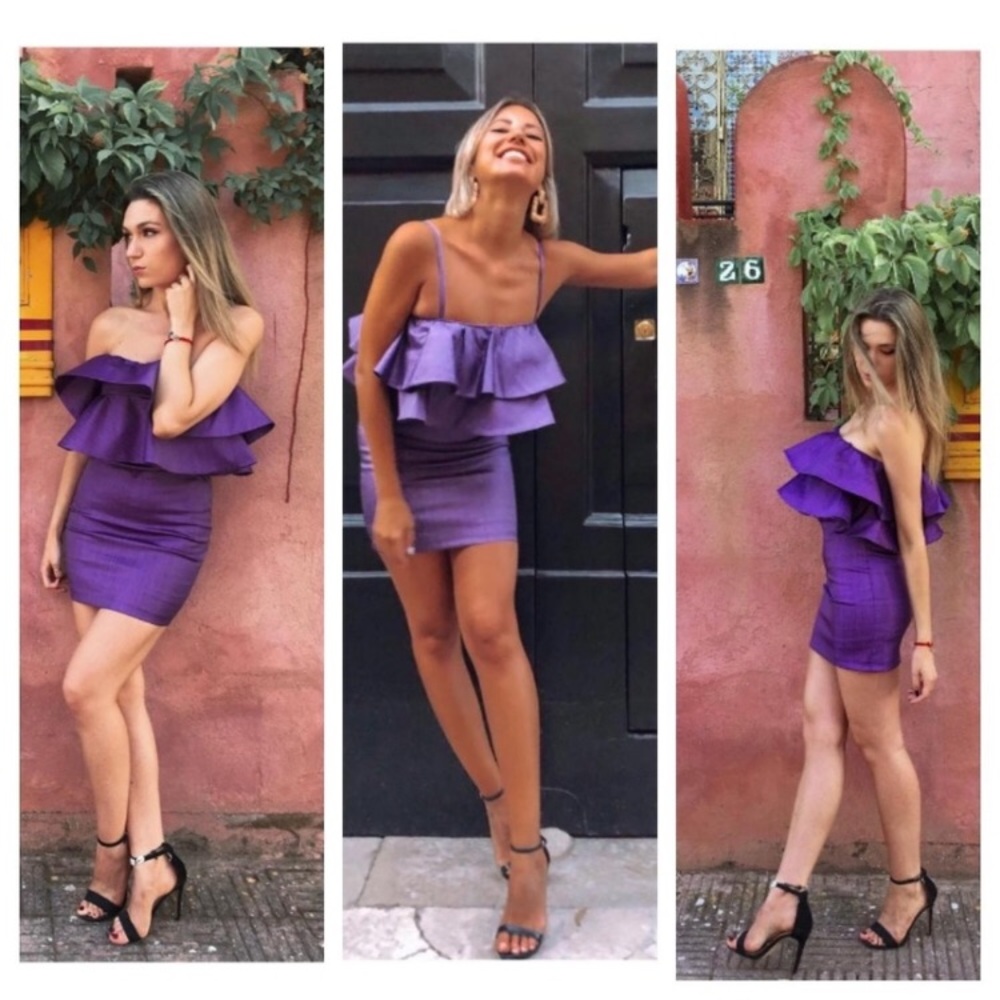 🔥Sale🔥 Last Drop 🔥ZARA Purple Mini Dress 95/mn - Picture 4 of 8